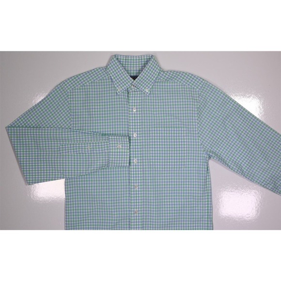 Vineyard Vines Green/Blue/White Check Murray Button-Down Dress Shirt XS - Picture 3 of 8